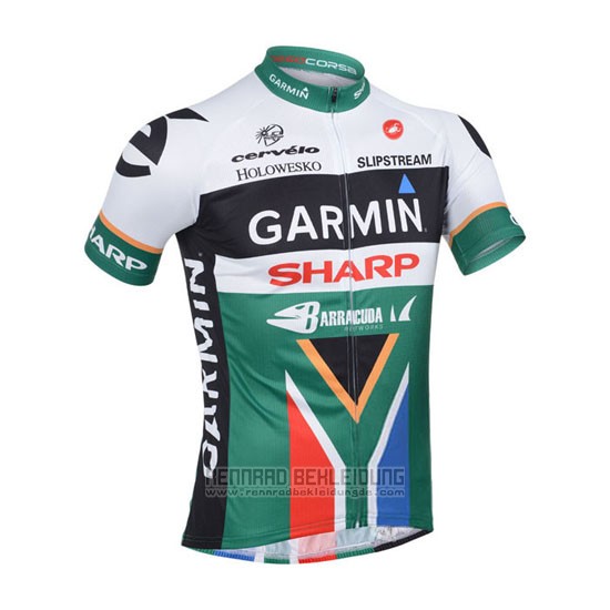 2013 Fahrradbekleidung Garmin Sharp Champion Afrika Trikot Kurzarm und Tragerhose - zum Schließen ins Bild klicken